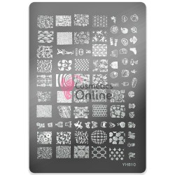 Matrita de Unghii din metal dreptunghiulara 21x14,5cm XXL YH810 - 25478